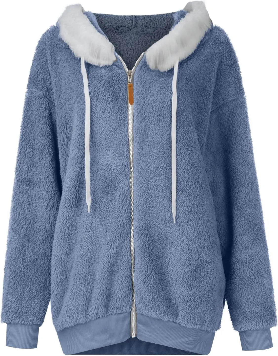 COTECRAM Winter Coats for Women 2023 Casual Plus Size Fleece Jacket Color Block Zip Up Hoodies Coat Outwear with Pockets