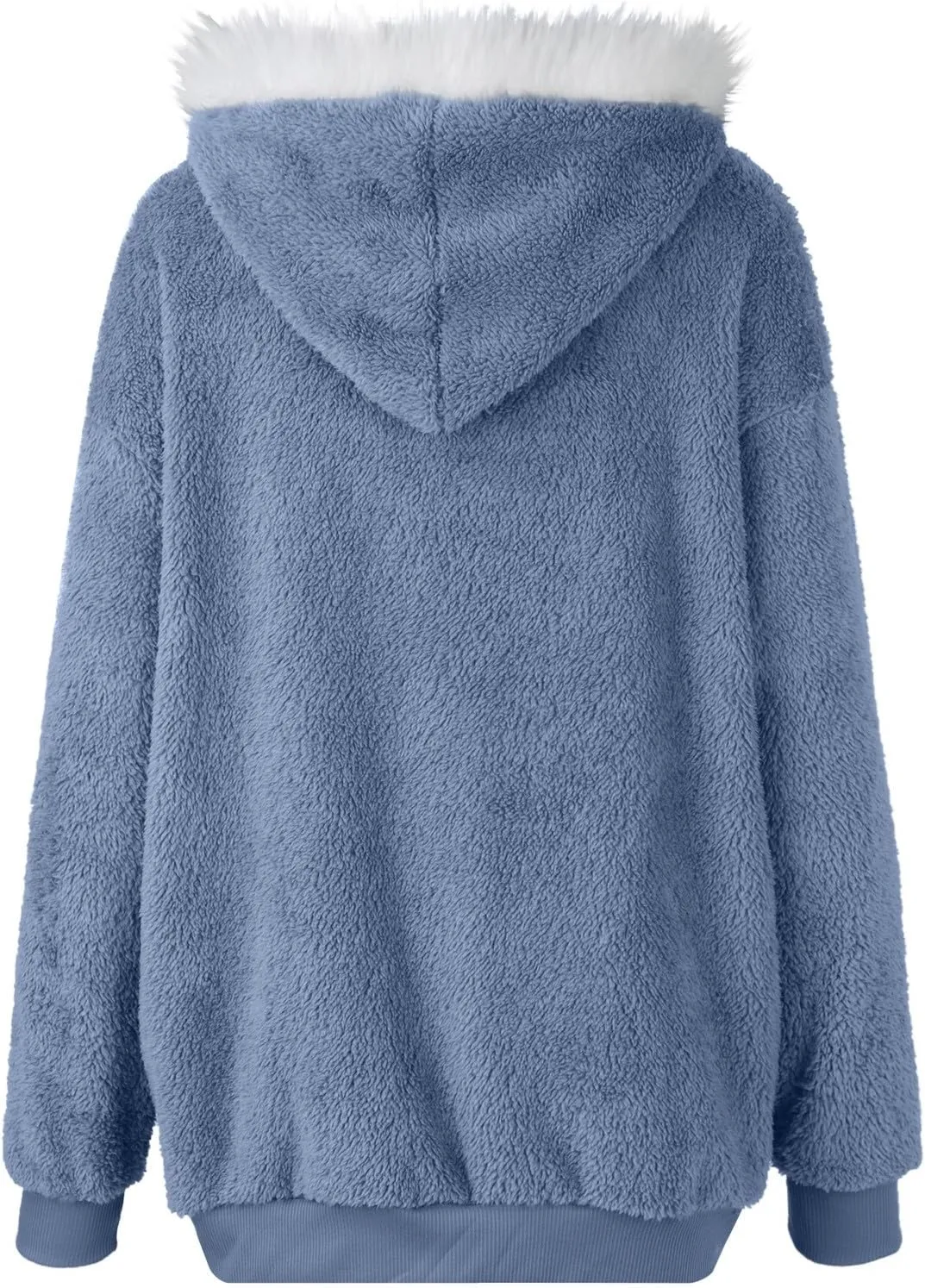 COTECRAM Winter Coats for Women 2023 Casual Plus Size Fleece Jacket Color Block Zip Up Hoodies Coat Outwear with Pockets