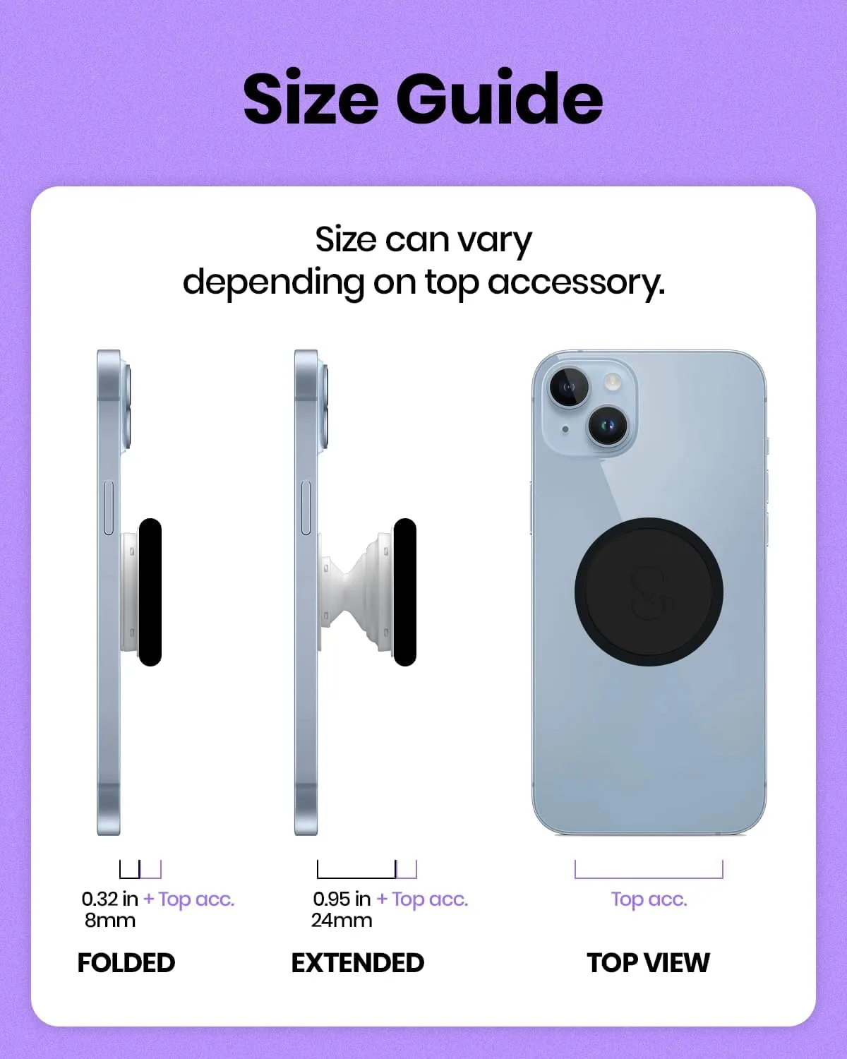 Daisy Phone Grip with Fidget Spinner  Adhesive Type, Floral Design, Secure Hold, Durable and Lightweight, Compatible with Most Smartphones (Pink)