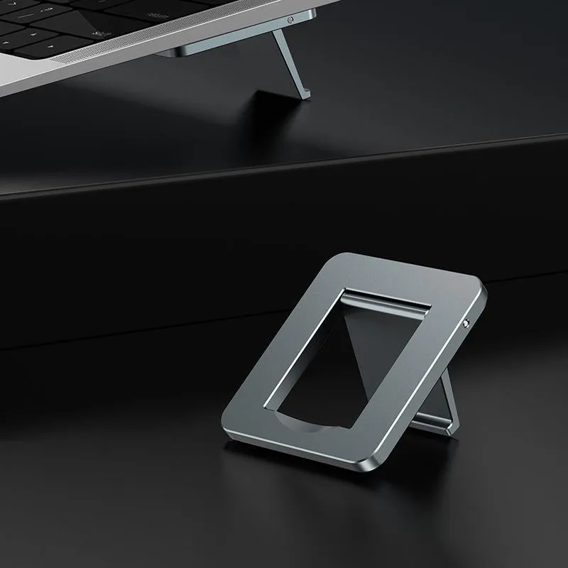 Desktop Folding Notebook Stand with Invisible Height Increase and Storage