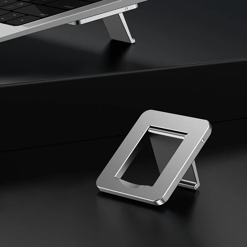 Desktop Folding Notebook Stand with Invisible Height Increase and Storage
