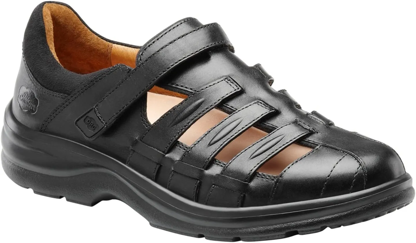 Dr. Comfort Women's Breeze Fisherman Sandals - Black
