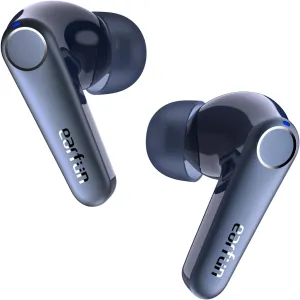EarFun Air Pro 3 Noise Cancelling Wireless Earbuds, Qualcomm aptX Adaptive Sound, 6 Mics CVC 8.0 ENC, Bluetooth 5.3 Earbuds, Multipoint Connection, 45H Playtime, App Customize EQ, Blue