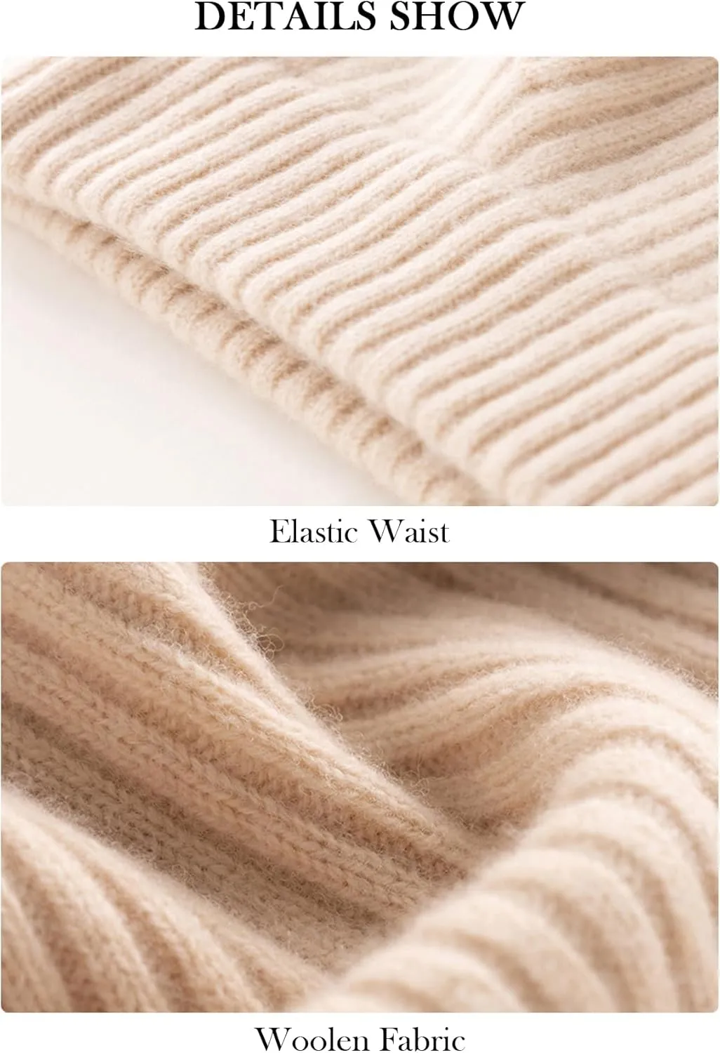 ebossy Long Wool Skirt for Women Casual High Waisted Winter Rib Knitted Stretch Bodycon Pencil Skirts