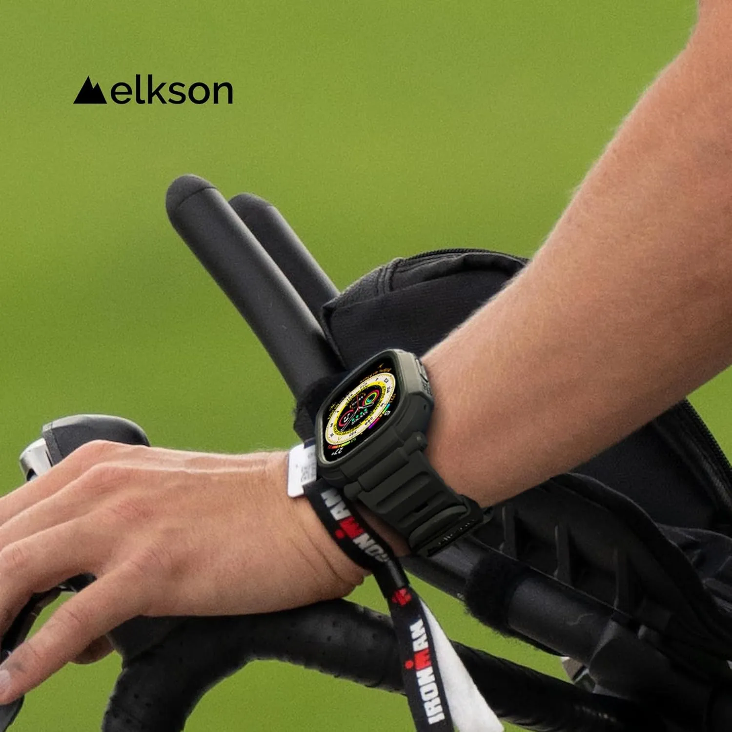 elkson Made for Apple Watch Ultra 2 1 Bumper Case Band 49mm Screen Protector Tempered Glass, Quattro Pro 2.0 Series Rugged for iWatch, Military Grade Durable Protective Cover, Shock Proof, Black