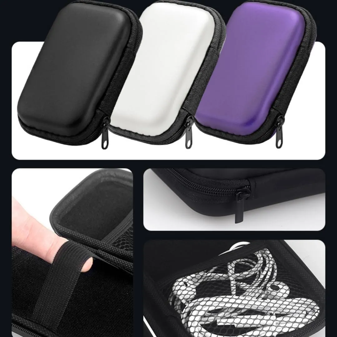 EVA Hard Shell Carrying Case Compatible with R35S/R36S Handheld Game Consoles Convenient Travel Storage Holder Water-Resistant Anti-Pressure Accessory Protective Bag Shock-Resistant