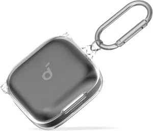 for Anker Soundcore P30i Case Cover, Clear TPU Protective Case Cover, Compatible with Anker Soundcore P30i Charging Case with Carabiner (Clear)