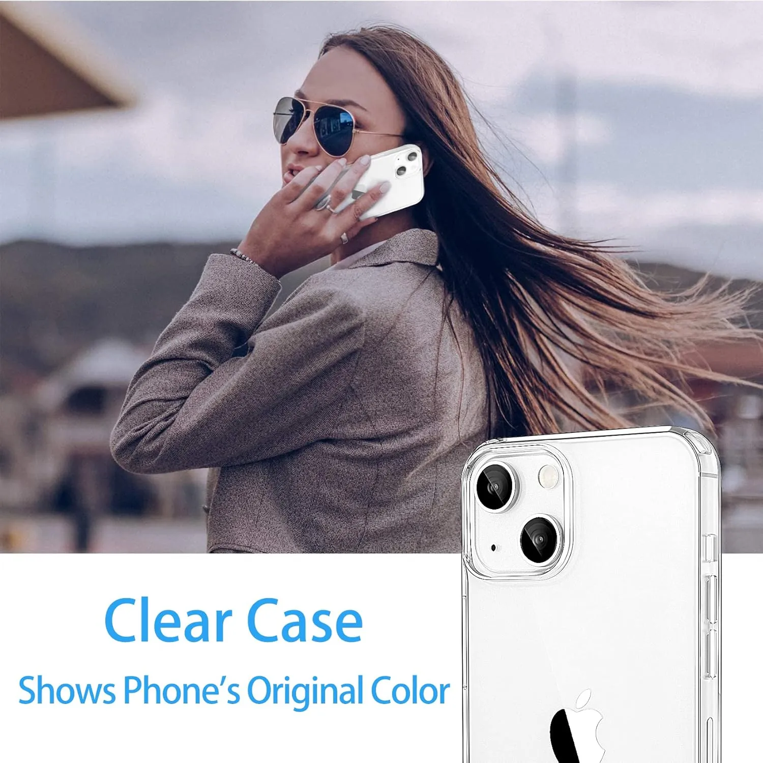 for iPhone 13 Case Clear, Transparent Soft Shockproof Protective Slim Thin Phone Bumper Phone Cases for iPhone 13