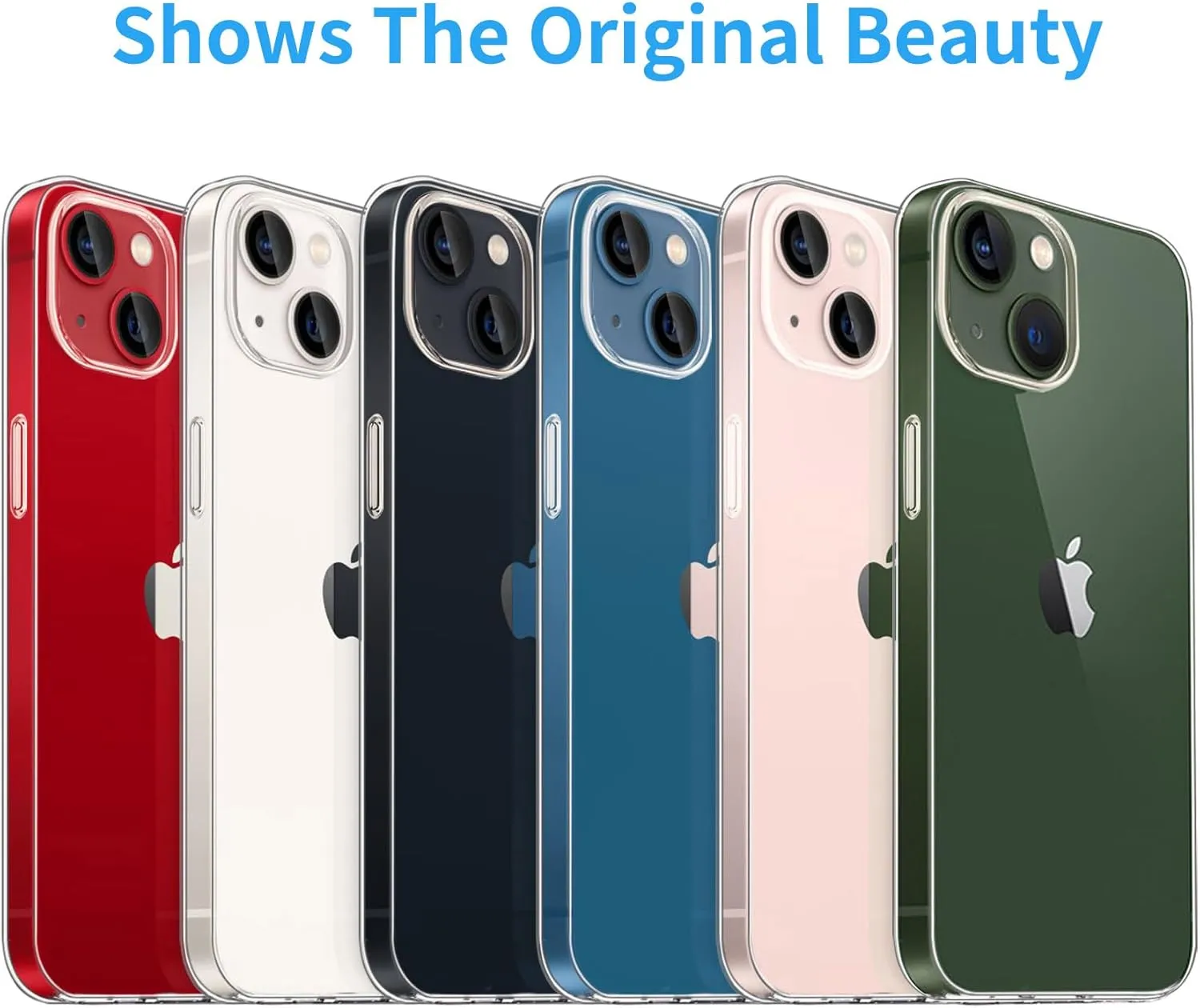 for iPhone 13 Case Clear, Transparent Soft Shockproof Protective Slim Thin Phone Bumper Phone Cases for iPhone 13