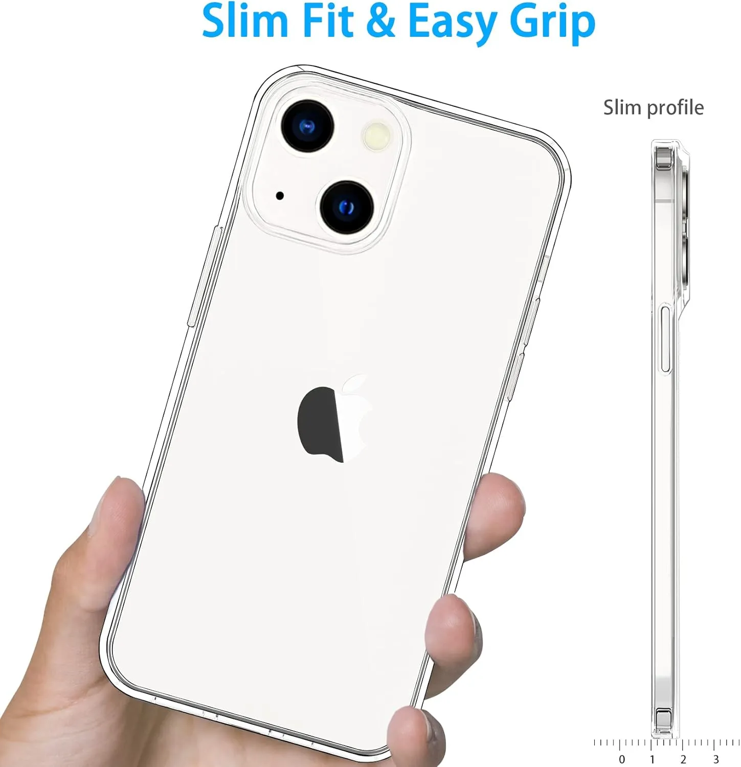 for iPhone 13 Case Clear, Transparent Soft Shockproof Protective Slim Thin Phone Bumper Phone Cases for iPhone 13