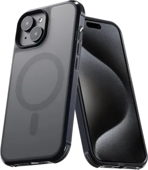 for iPhone 15 Bumper case Fits MagSafe 15FT Drop Resistant Anti-Yellowing Heavy Duty Shockproof Back Cover Fits iPhone 15 Phone Cases 6.1"Bumpper Case Black