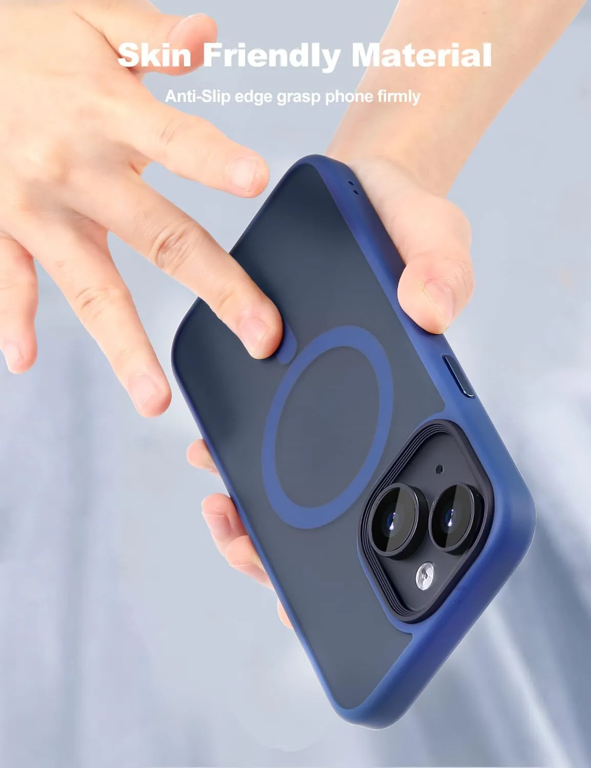 for iPhone 15 Magnetic case Fits MagSafe 15FT Drop Resistant Anti-Yellowing Heavy Duty Shockproof Back Cover Fits iPhone 15 Phone Cases 6.1"Blue