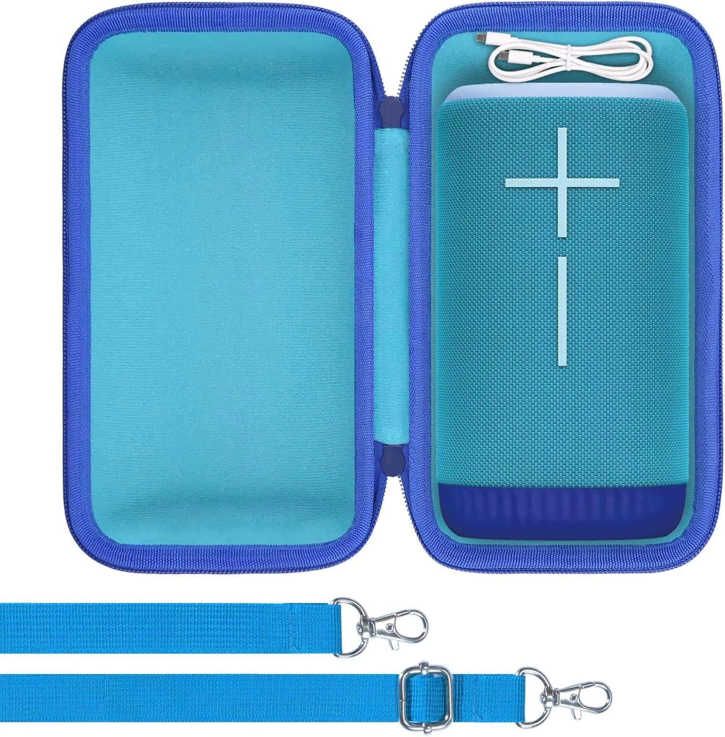 for Ultimate Ears UE EVERBOOM Wireless Bluetooth Portable Speaker Hard Protective Case, Portable Travel Case Replacement (Blue Case) - co2CREA
