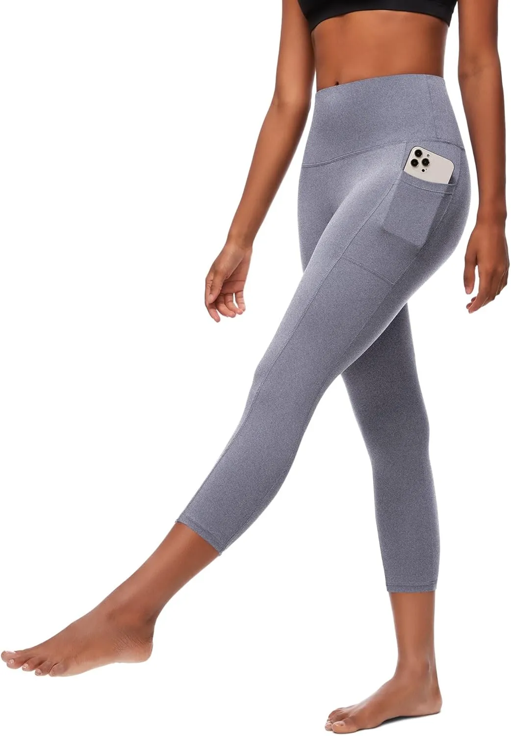 FULLSOFT Capri Leggings with Pockets High Waisted Capri Leggings for Women Workout Yoga Pants Capris