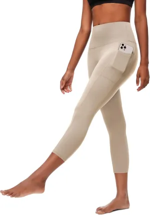 FULLSOFT Capri Leggings with Pockets High Waisted Capri Leggings for Women Workout Yoga Pants Capris