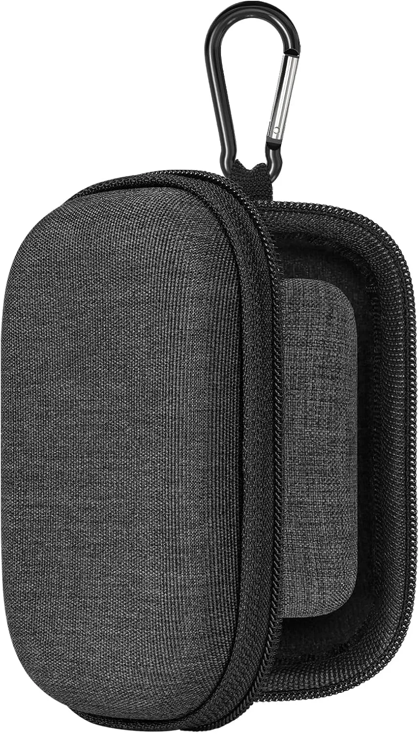 Geekria Shield Earbuds Case Compatible with Sennheiser Momentum Sport, Momentum True Wireless 4 True Wireless Earbud, Replacement Hard Shell Travel Carrying Bag with Carabiner Clip (Dark Grey)