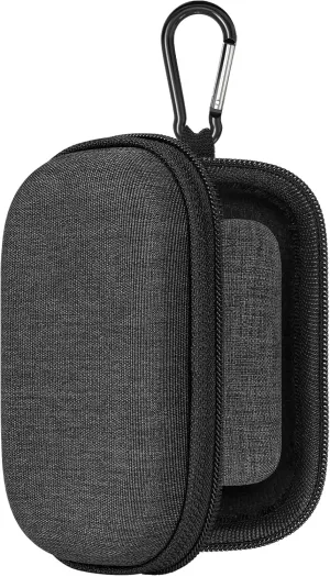 Geekria Shield Earbuds Case Compatible with Sennheiser Momentum Sport, Momentum True Wireless 4 True Wireless Earbud, Replacement Hard Shell Travel Carrying Bag with Carabiner Clip (Dark Grey)