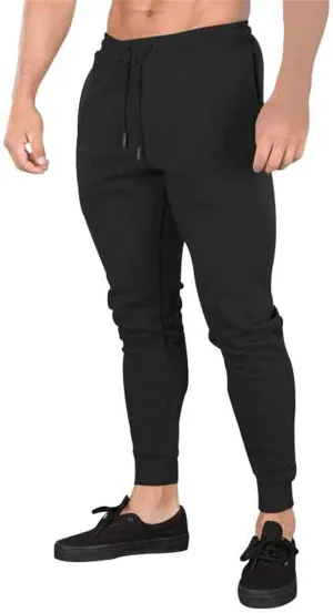 GIERIDUC Mens Heavyweight Fleece Sweatpants Tactical Pants for Men Black Corduroy Pants Mens Skinny Sweatpants