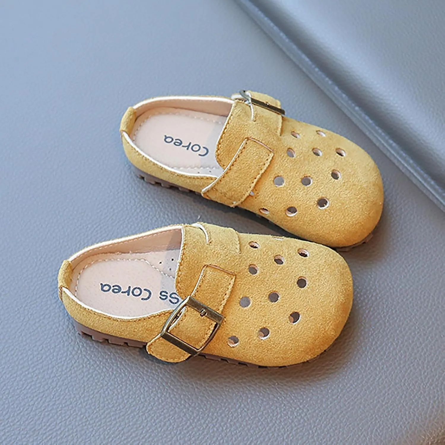 Girls Sandals Open Toe Girls Shoes Comfortable Closed Toe Slip On Sandals Fashionable Princess Casual Slippers