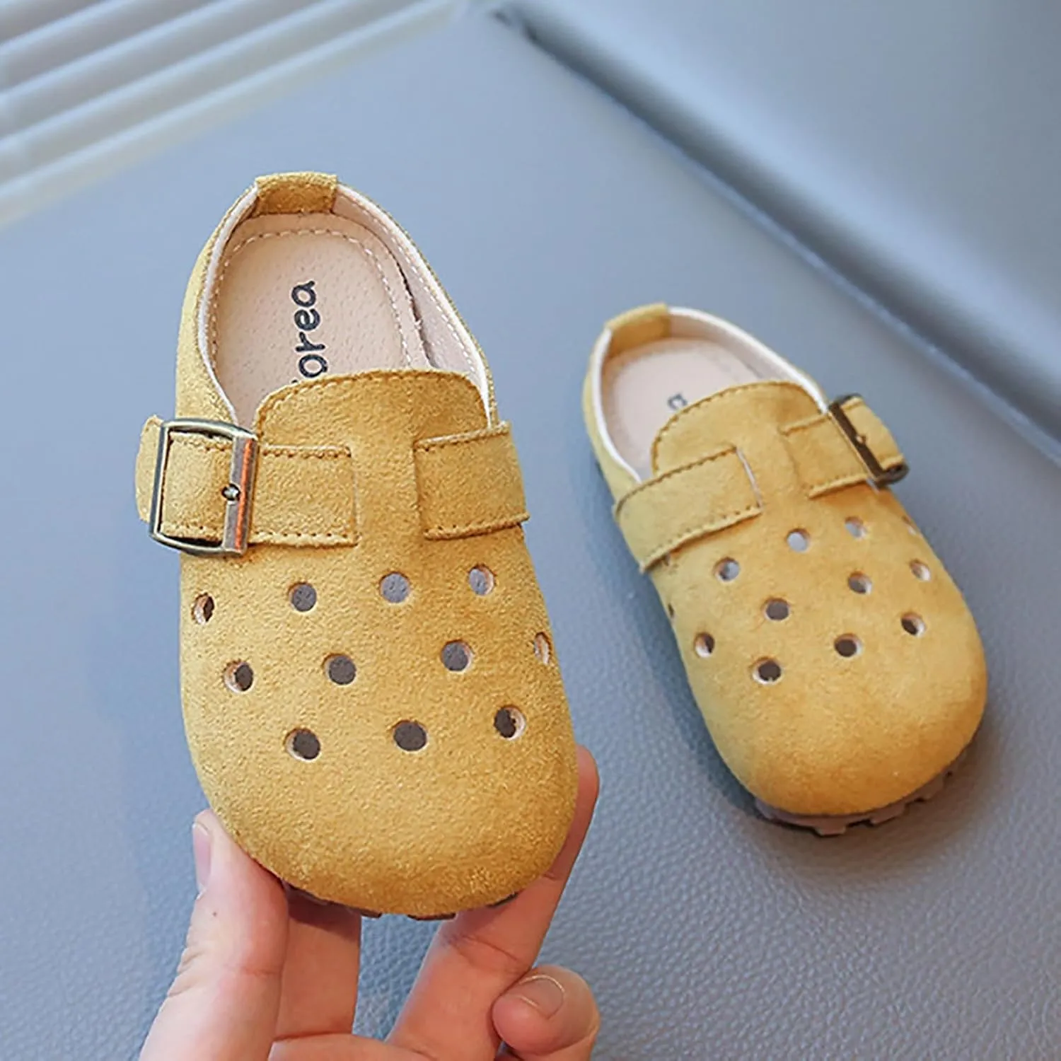 Girls Sandals Open Toe Girls Shoes Comfortable Closed Toe Slip On Sandals Fashionable Princess Casual Slippers