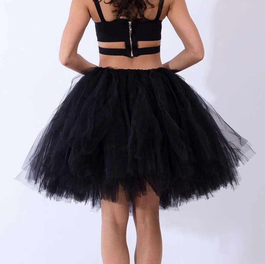 Glitter Tulle Skirt Womens Pleated Short Skirt Adult Tutu Dancing Skirt Latin Dance Skirts for Women Fringe