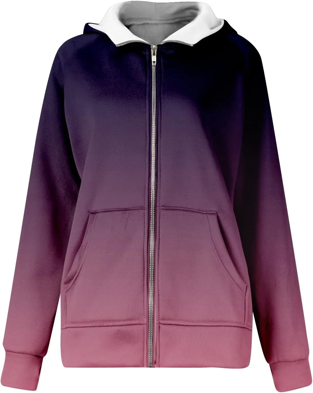 GOFULY Zip Up Hoodies For Women Trendy Long Sleeve Hooded Sweatshirts Fall Thumb Holes Jackets Winter Outfits With Pockets