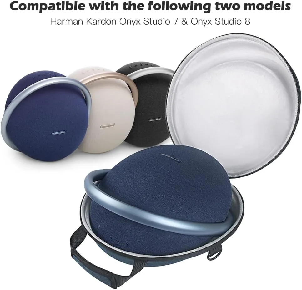 Hard Carrying Case Travel Bag Compatible with Harman Kardon Onyx Studio 8 Portable Bluetooth Speakers (Blue)