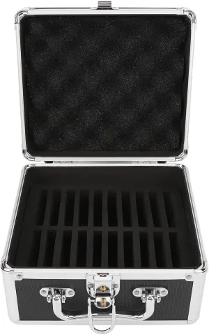 Hard Drive Case, 2.5in Hard Drive Storage Box, 20 Bays Double Protection Convenient Handle Hard Drive Case with Security Lock high Strength Sturdy Handle Aluminum Alloy Corner Design for Home Office