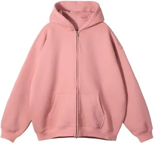 hlysgo Oversized Hoodies for Men & Women Fall Fashion Jackets Casual Y2k Sweatshirts Zip Up Hoodie Coat with Pockets