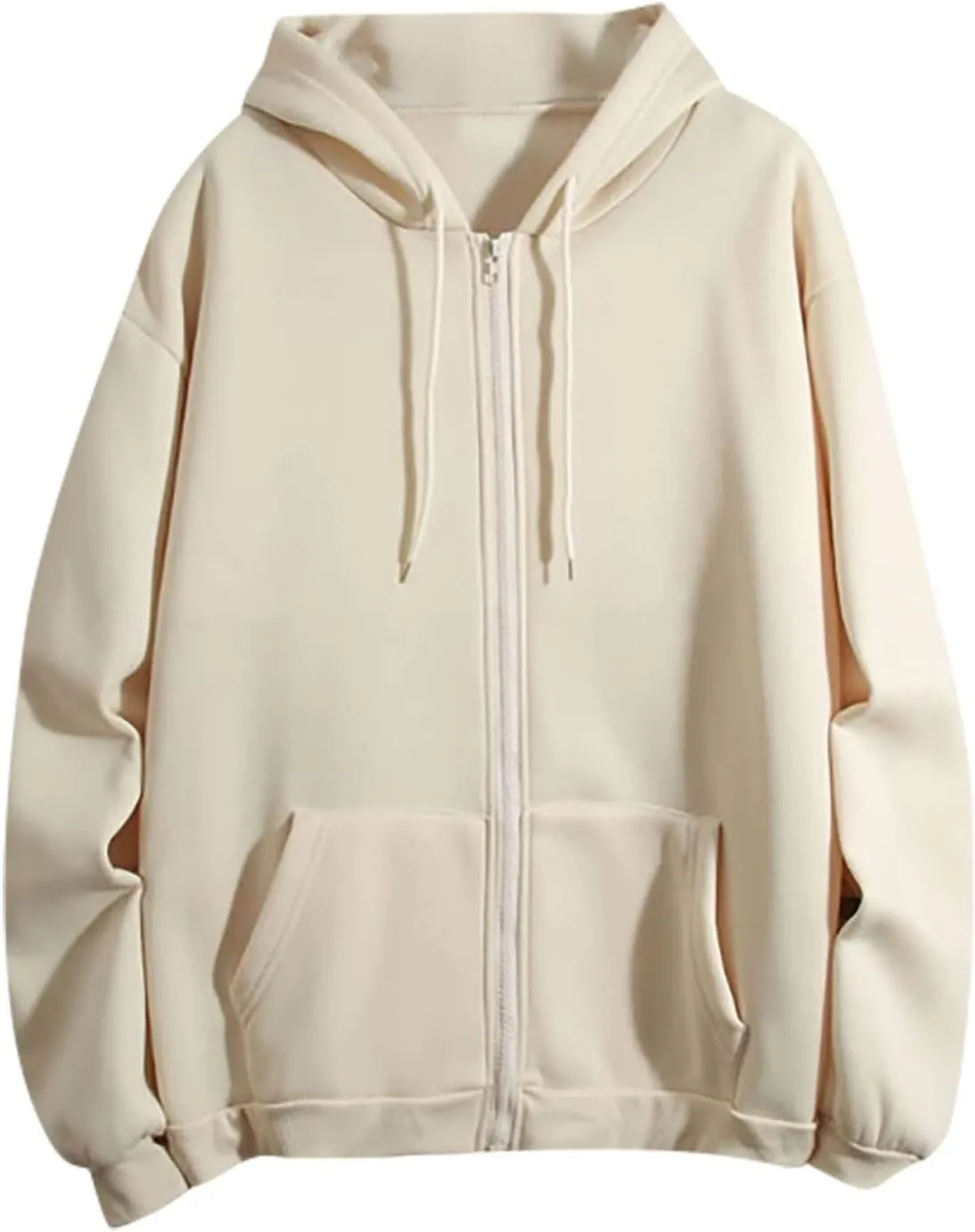 hlysgo Zip Up Hoodies for Women, Fashion Hooded Sweatshirt Jacket Casual Long Sleeve Hoodie Teen Girls Fall Jackets