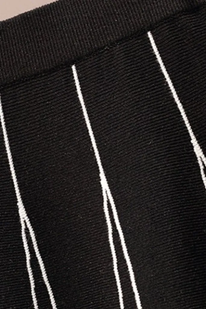 Indre Black & White Blouse and Skirt Set