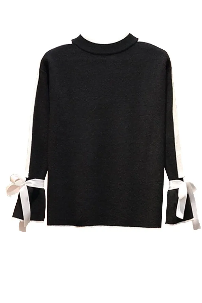 Indre Black & White Blouse and Skirt Set