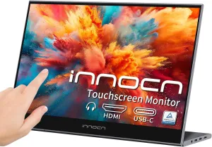 INNOCN 15.6 inch Portable Monitor Touchscreen | 1080P | HDMI, USB C HDMI | for MacBook, Windows, Tablets, Android, Chrome, PS4, Switch, Mini PC | 400Nits | 100% sRGB