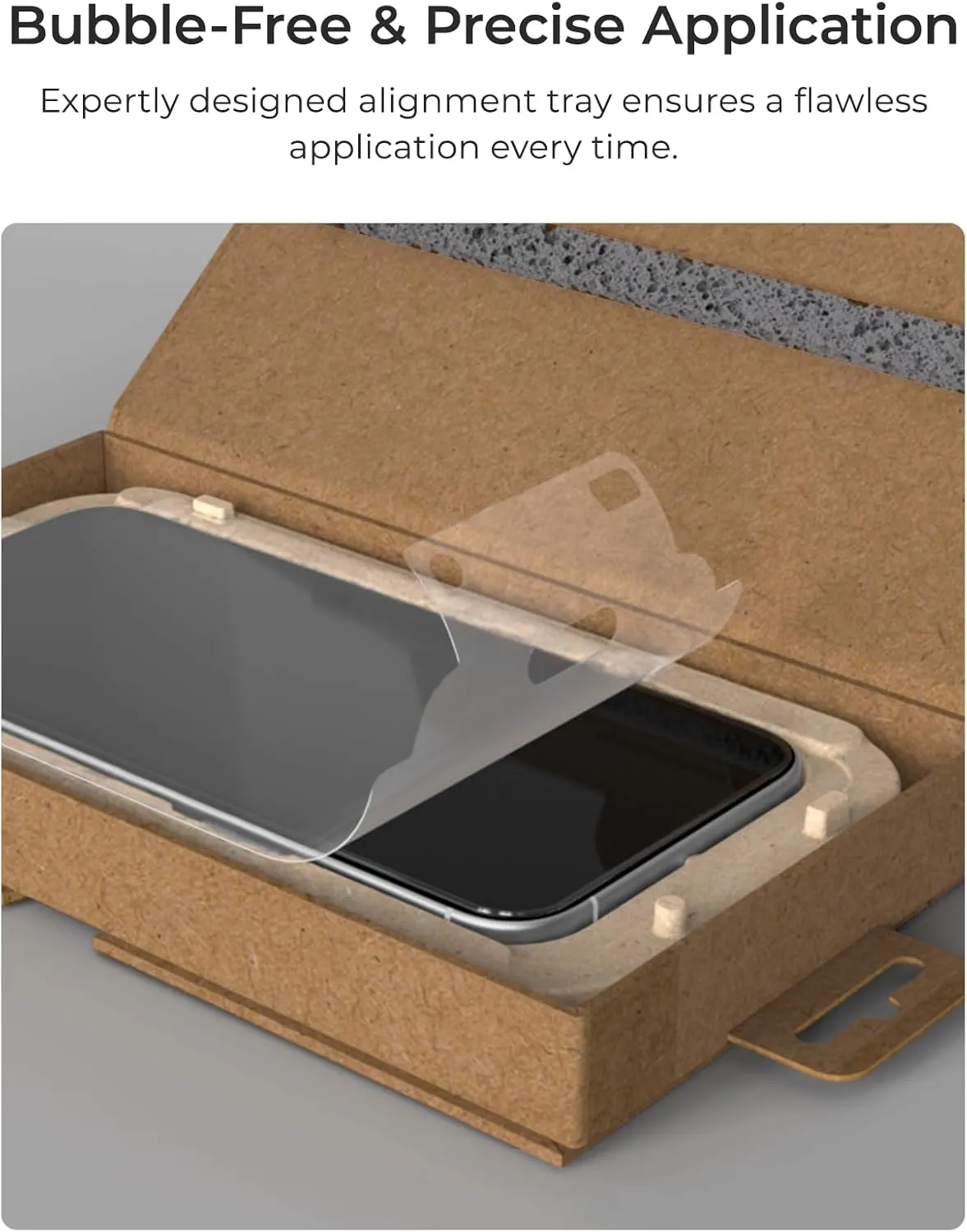 iOttie Terra Screen Protector for iPhone 16 Pro Max with 2 9H Tempered Glass Screen Protectors and Eco-Friendly Reusable Alignment Tray