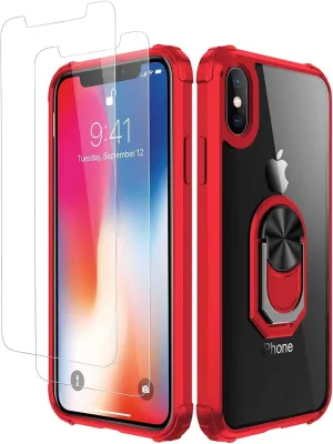 iPhone 11 Pro Case[Airbag Series] with [2 x Tempered Glass Screen Protector] [ Military Grade ] 15Ft. Drop Tested [Scratch-Resistant] 5.8 Inc- Clear