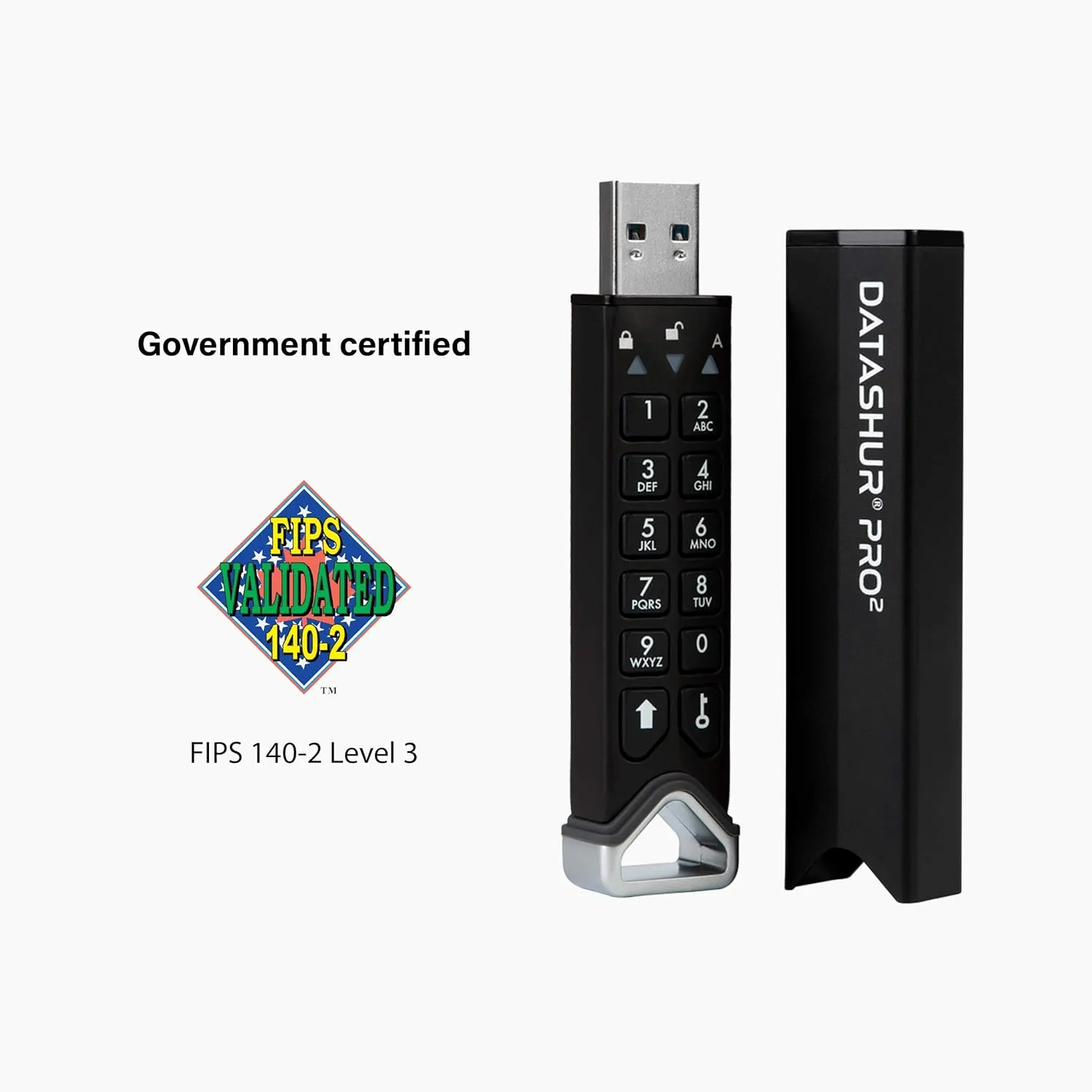 iStorage datAshur PRO2 32 GB | Secure Flash Drive | FIPS 140-2 Level 3 Certified | Password protected | Dust/Water-Resistant