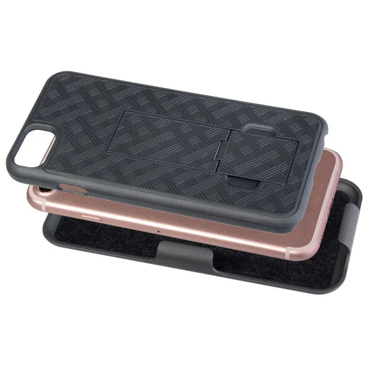 iTD Gear iPhone 7 Plus Protective Holster/Case with Kick Stand, Secure Grip & Belt Clip