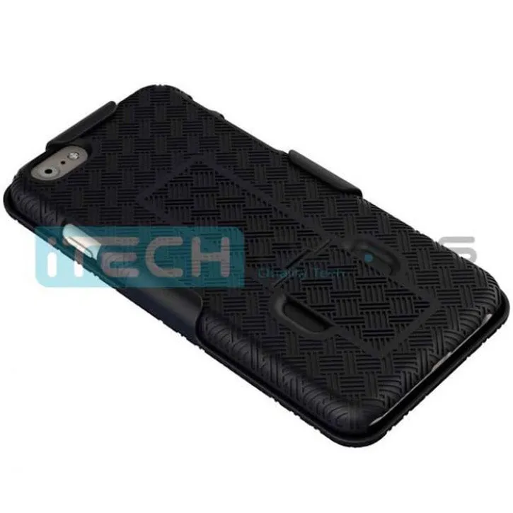 iTD Gear iPhone 7 Plus Protective Holster/Case with Kick Stand, Secure Grip & Belt Clip