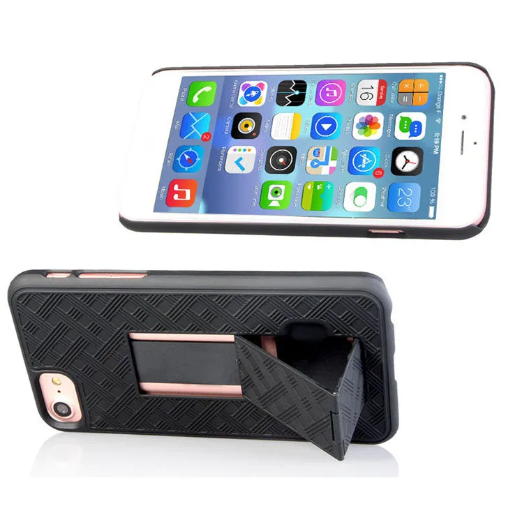 iTD Gear iPhone 7 Plus Protective Holster/Case with Kick Stand, Secure Grip & Belt Clip