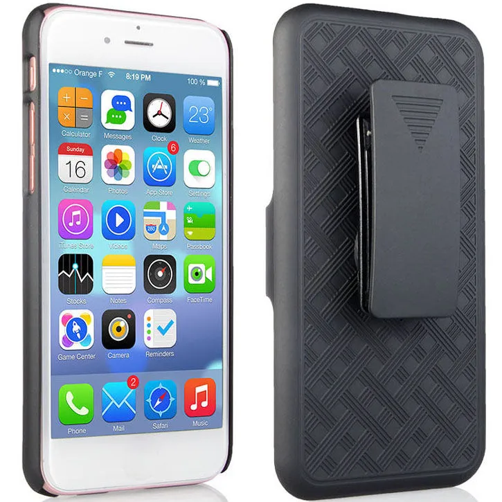 iTD Gear iPhone 7 Plus Protective Holster/Case with Kick Stand, Secure Grip & Belt Clip