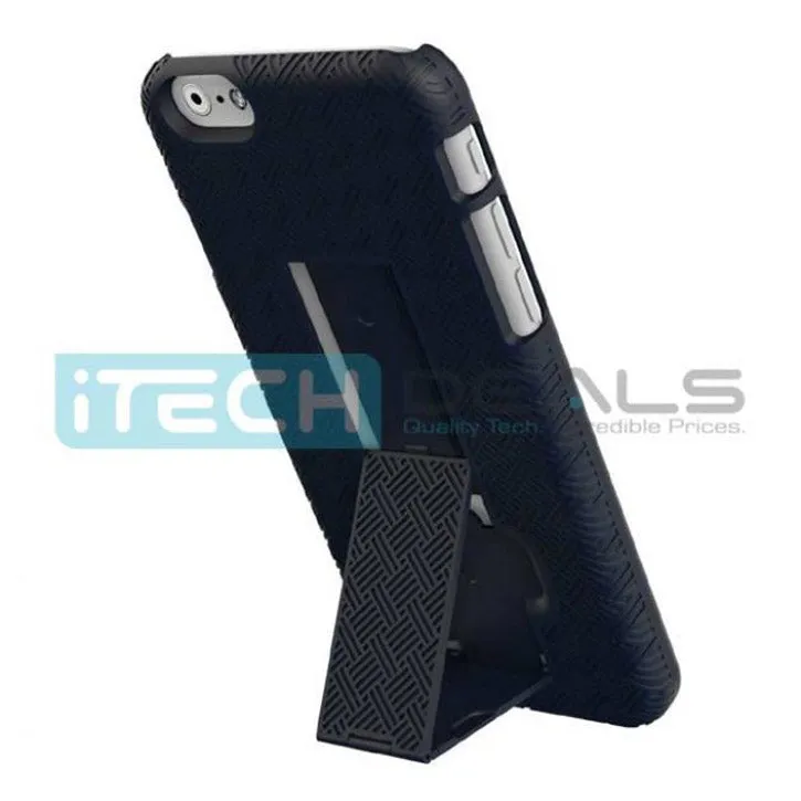 iTD Gear iPhone 7 Plus Protective Holster/Case with Kick Stand, Secure Grip & Belt Clip