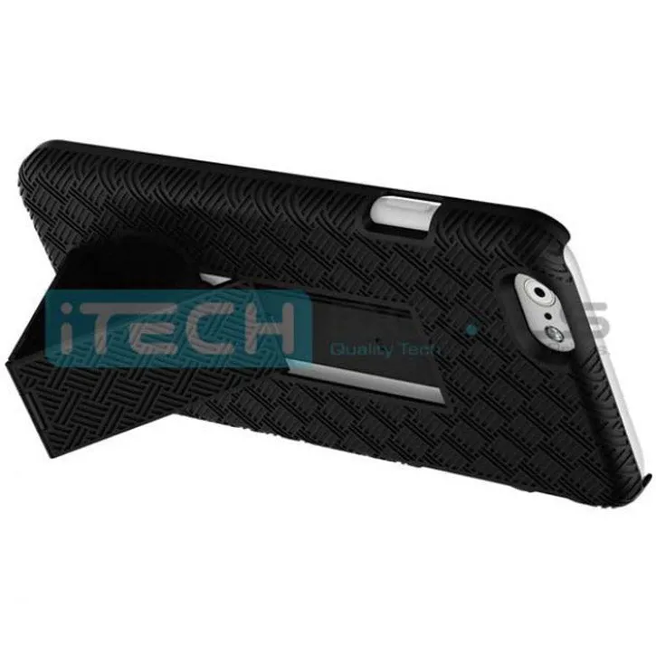 iTD Gear iPhone 7 Plus Protective Holster/Case with Kick Stand, Secure Grip & Belt Clip
