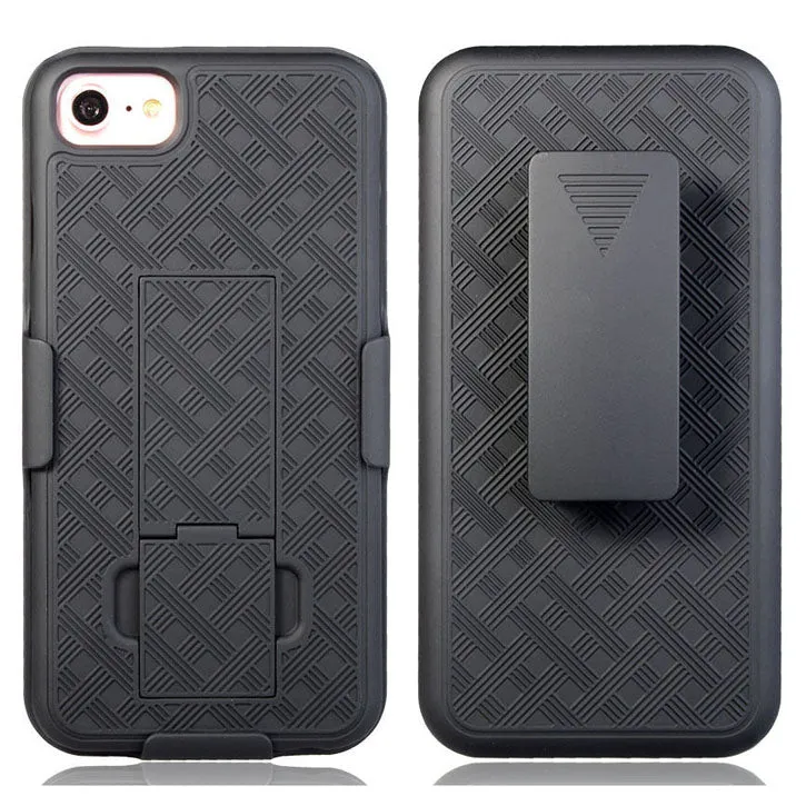 iTD Gear iPhone 7 Plus Protective Holster/Case with Kick Stand, Secure Grip & Belt Clip