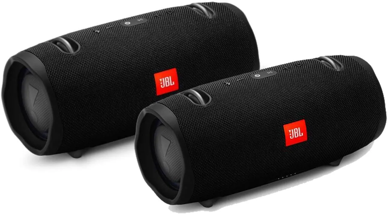 JBL Xtreme 2 Portable Wireless Bluetooth Speakers - Pair (Black) (Renewed)