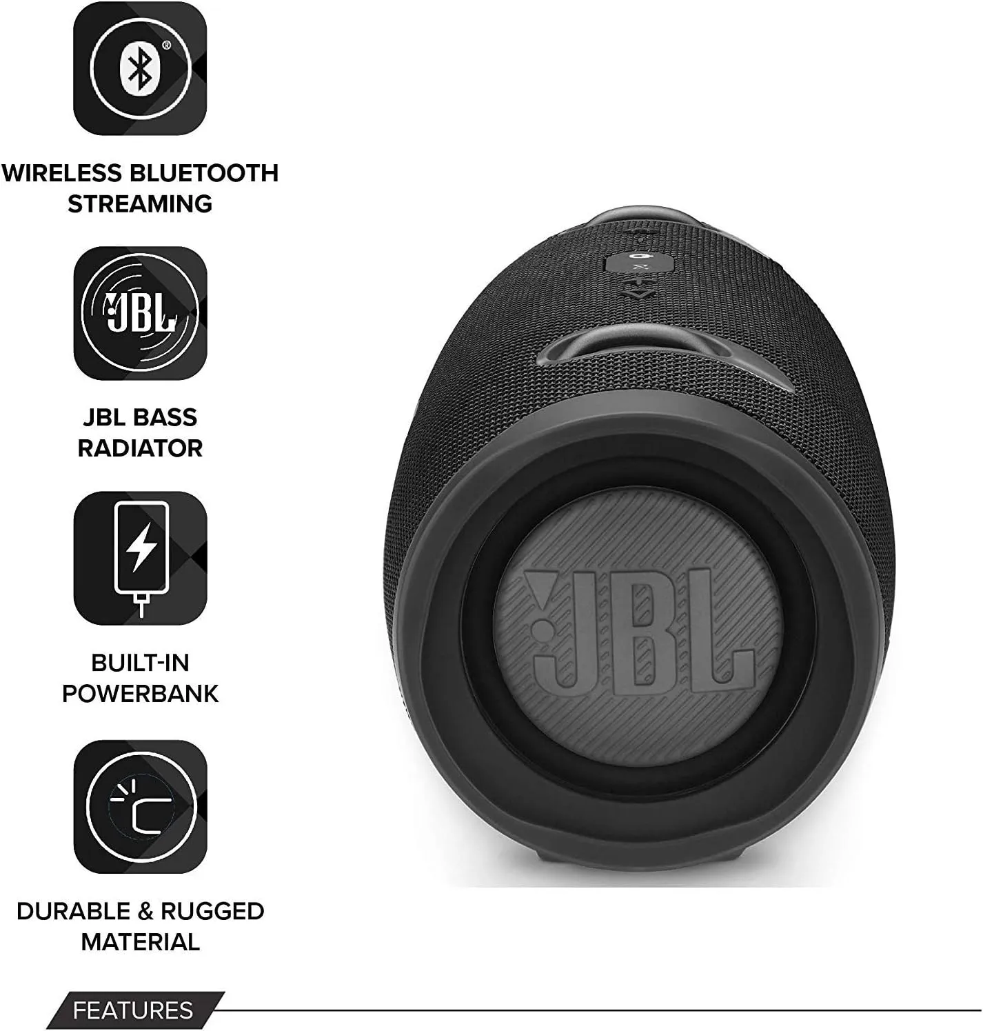 JBL Xtreme 2 Portable Wireless Bluetooth Speakers - Pair (Black) (Renewed)