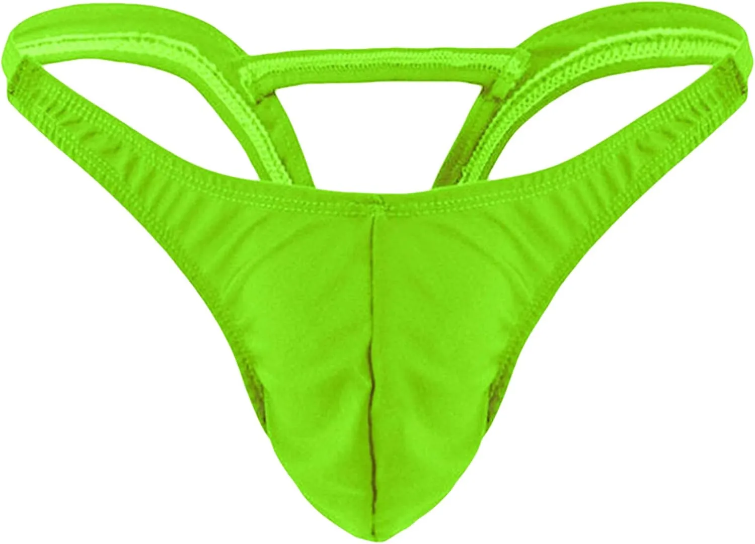 JEsilunmaMY Mens Hollow Bikini Briefs Low Rise Bulge Pouch G-String Swimwear Solid Color Backless Thong Underwear Panties