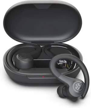 JLab Go Sport  Wireless Workout Earbuds Featuring C3 Clear Calling, Secure Earhook Sport Design, 35  Hour Bluetooth Playtime, and 3 EQ Sound Settings (Graphite)