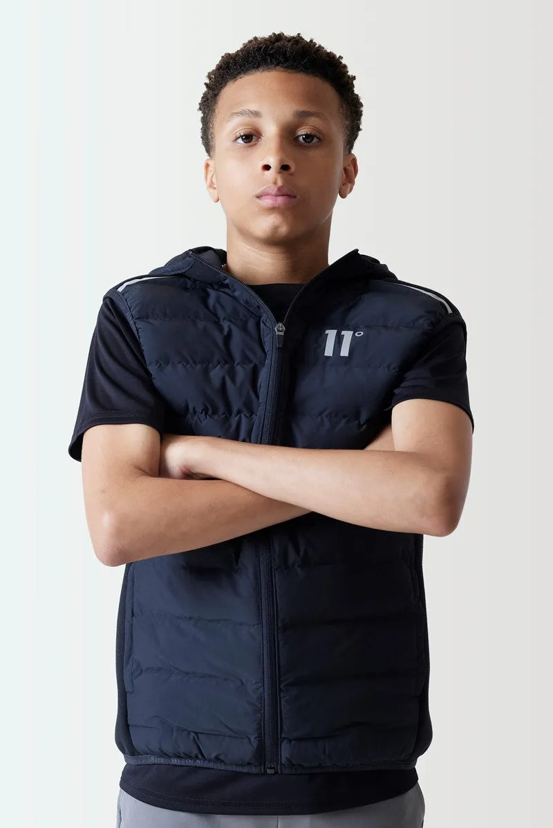 Junior Hybrid Gilet - Black