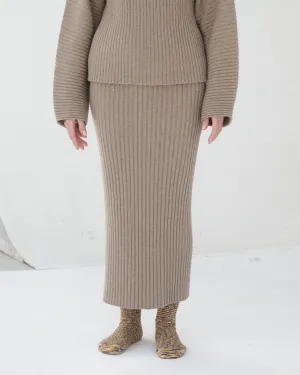 Kai Skirt - Recycled Cashmere - Stoppa Brown