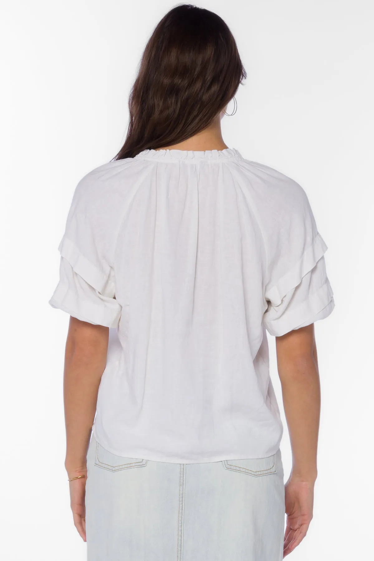 Kenna Smocked Neck Top